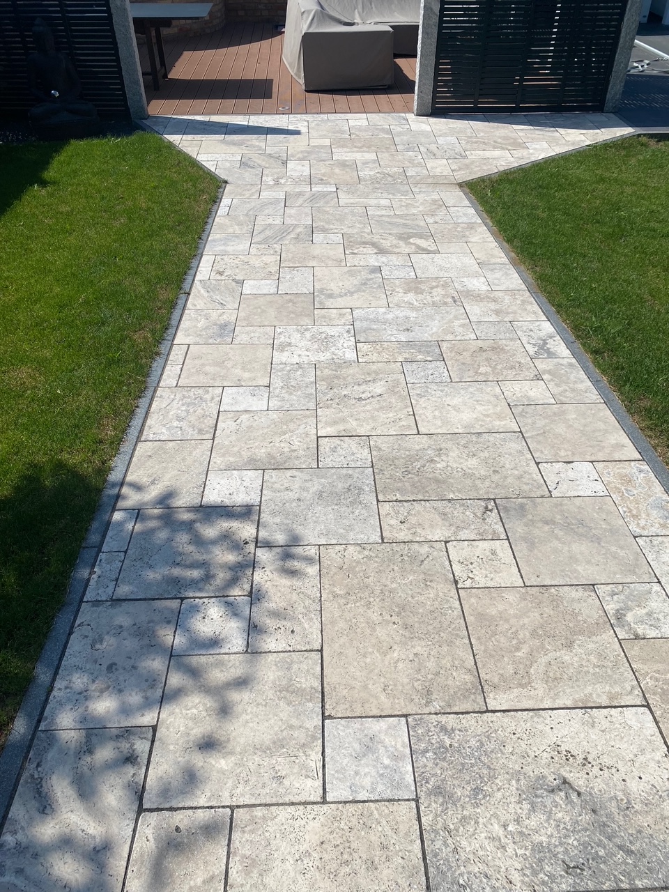 Travertin Silber Terrassenplatten - Görsel 10