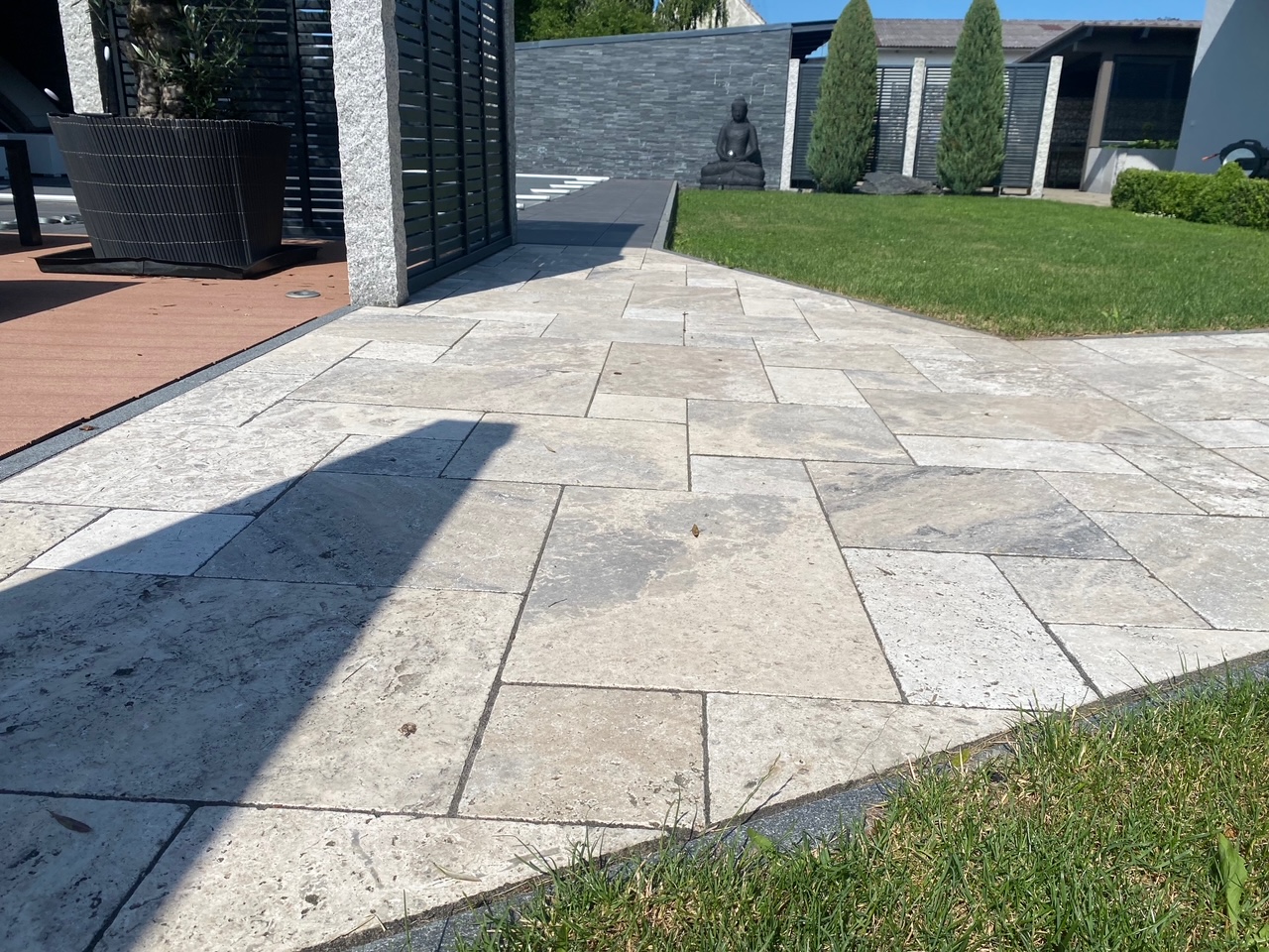 Travertin Silber Terrassenplatten - Görsel 11