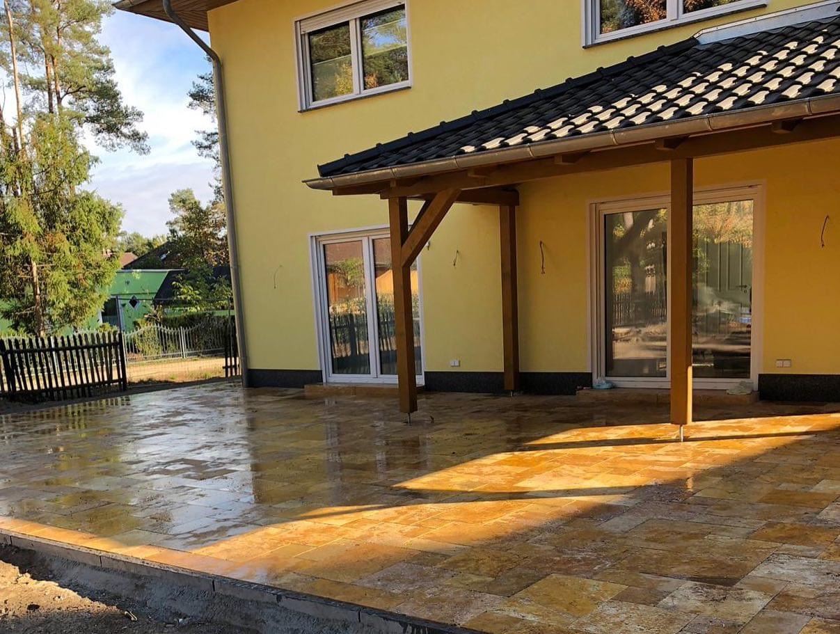 Travertin Gold Terrassenplatten - Görsel 8