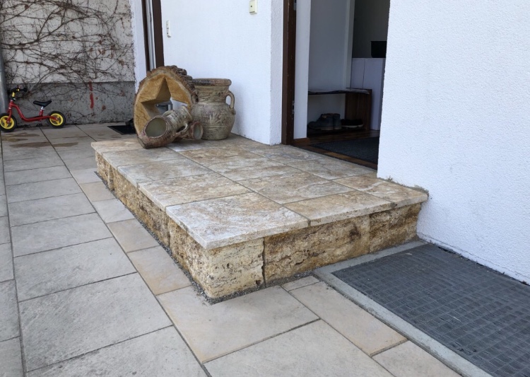 Travertin Gold Terrassenplatten - Görsel 6