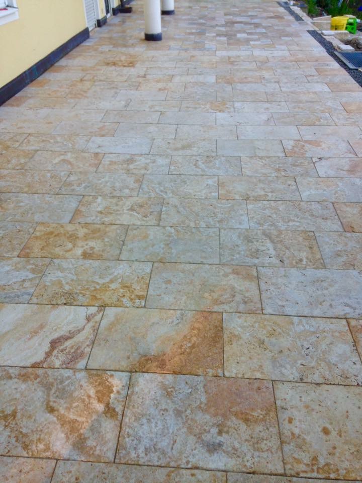 Travertin Gold Terrassenplatten - Görsel 11