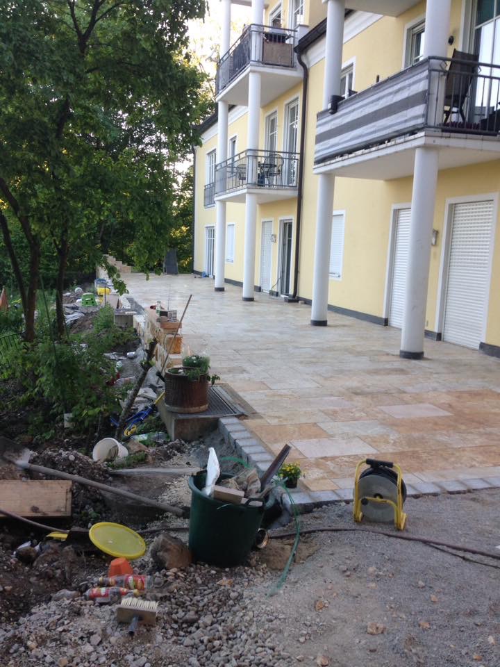 Travertin Gold Terrassenplatten - Görsel 7