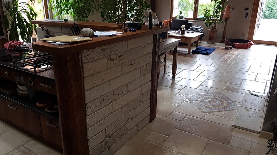 Travertin Gold Terrassenplatten - Görsel 62