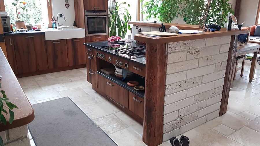 Travertin Gold Terrassenplatten - Görsel 63