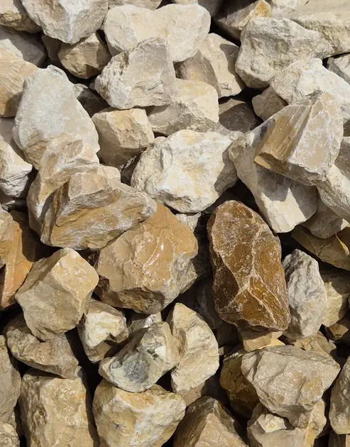 Jurakalkschroppen | 42 - 56mm | Gelbgrau