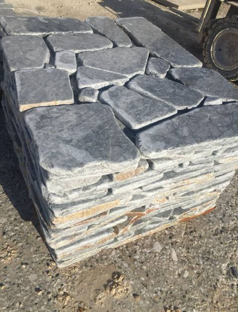 Travertin Silber Polygnalplatten Terrassenplatten