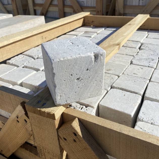 Travertin Silber Pflastersteine