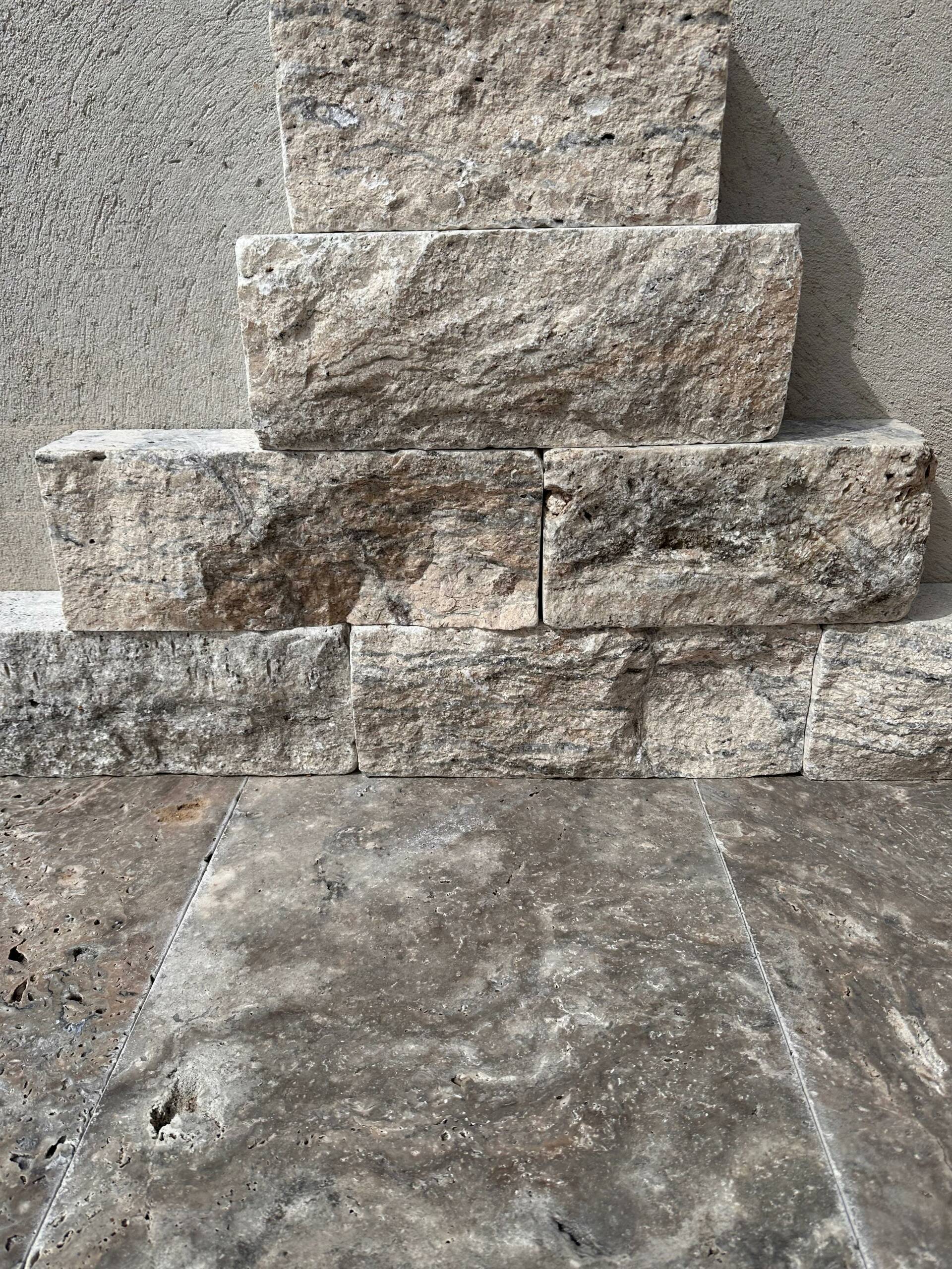 Travertin Silver getrommelt – Römischer Verband, 3 cm stark – Bild 8