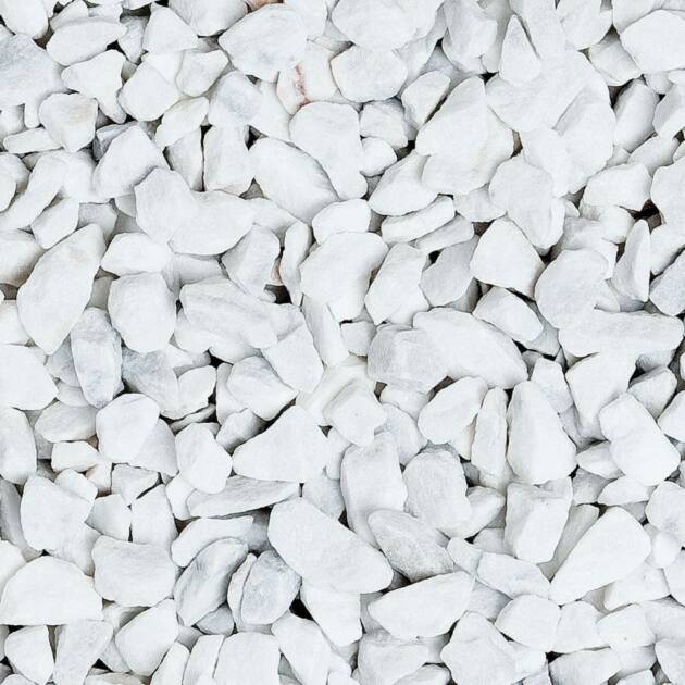 Carrara Marmorsplitt Weiß 16–22 mm – Premium Naturstein aus Italien (inkl. BigBag)