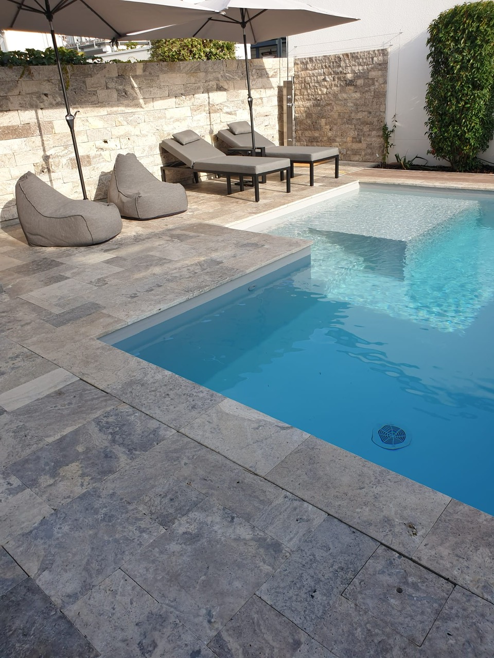 Travertin Silber Terrassenplatten - Görsel 6