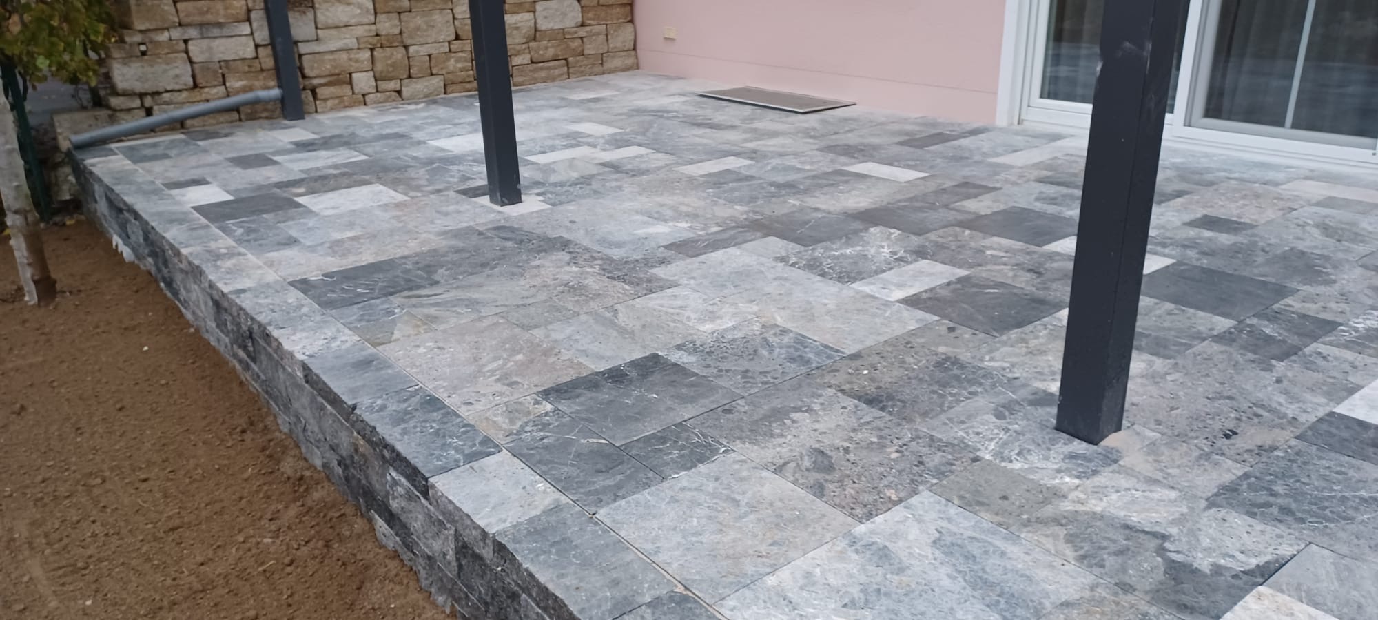 Kalkstein Silber Grey Terrassenplatten - Görsel 2