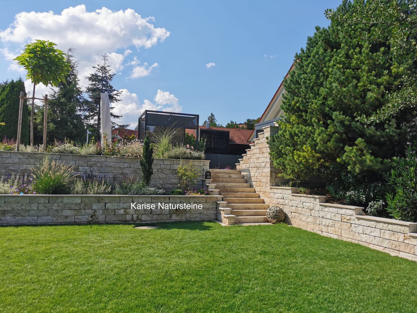 Travertin Gold Terrassenplatten - Görsel 44