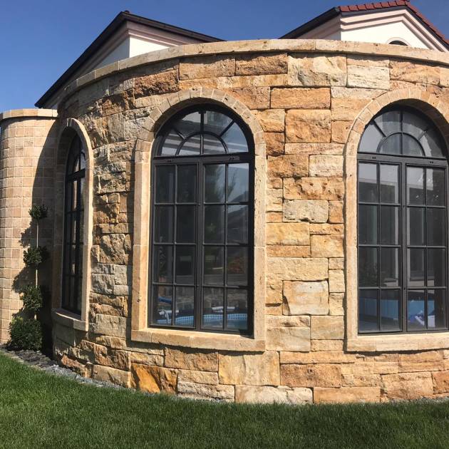 Travertin Gold Mauersteine