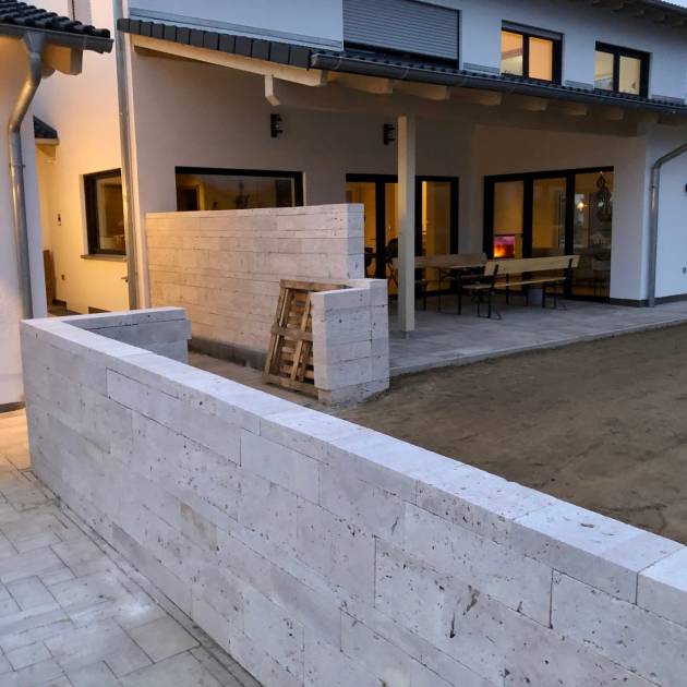 Travertin Light Mauersteine