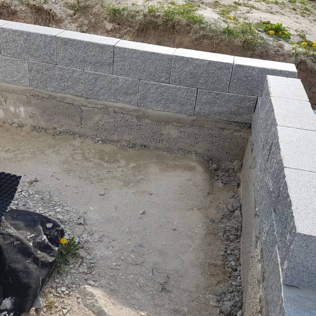 Granit Bergama Grey Mauersteine  20x20x40cm