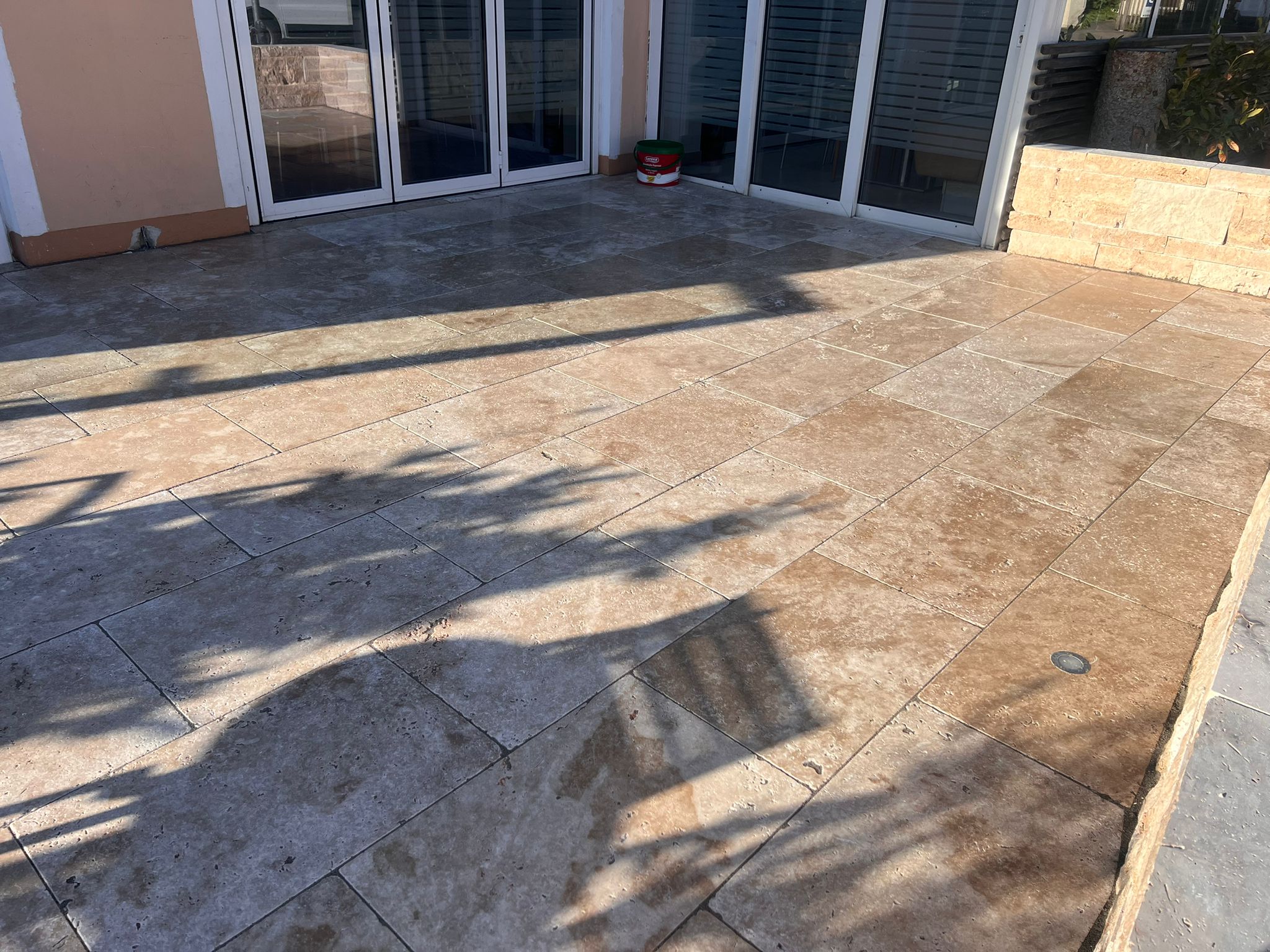 Travertin Classic Terrassenplatten 61×40,6×3 cm – getrommelt, hell sortiert – Bild 2