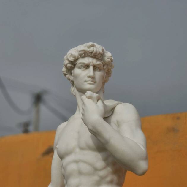 David Statue 180 cm Marmorfigur Handarbeit Skulptur