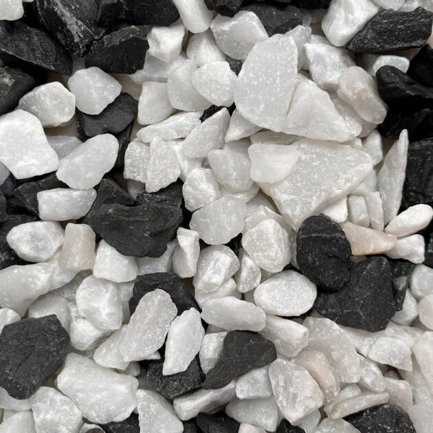 Carrara Marmorsplitt Zebra 16–22 mm – Premium Naturstein aus Italien (inkl. BigBag)