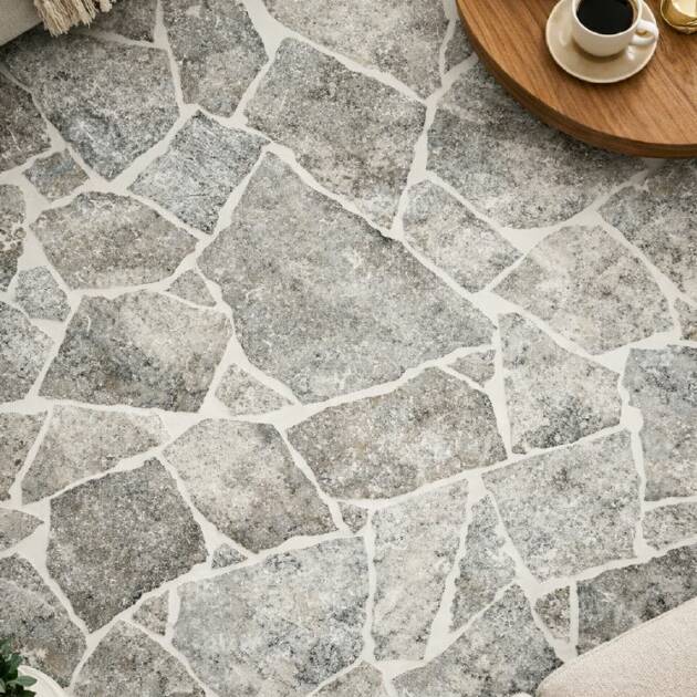 Travertin Silver Polygonalplatten 3 cm – getrommelt