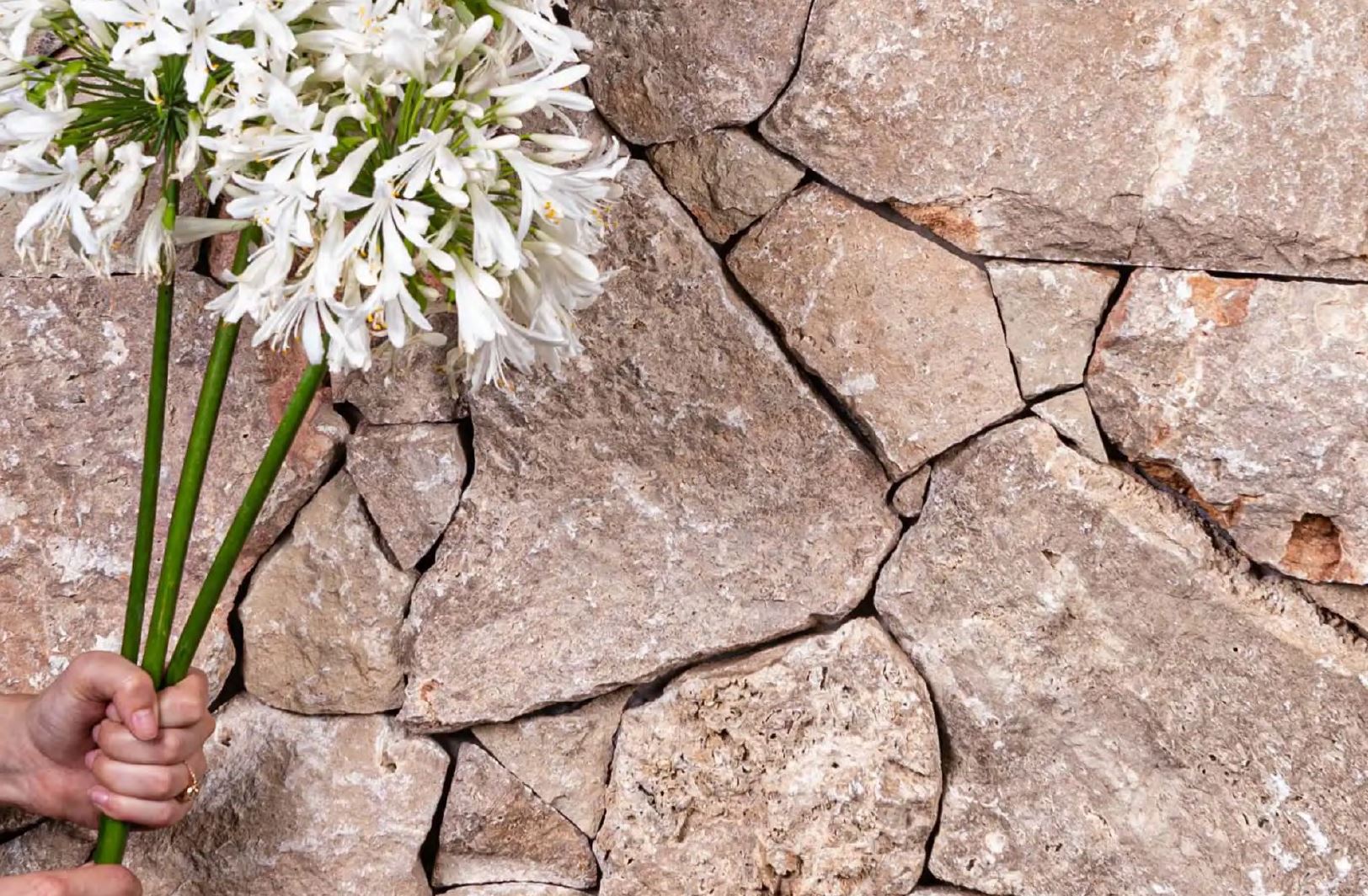 Travertin Wandverblender Classic – polygonal, 2–4 cm, Naturstein Bruchsteinoptik – Bild 4