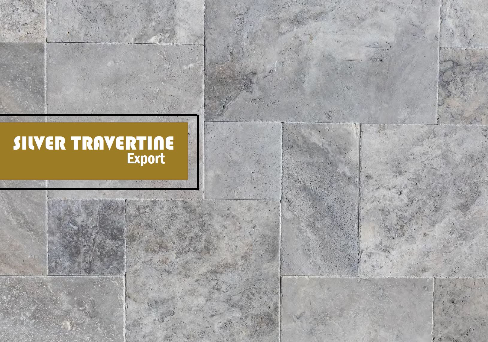 Travertin Silver Polygonalplatten 3 cm – getrommelt – Bild 2